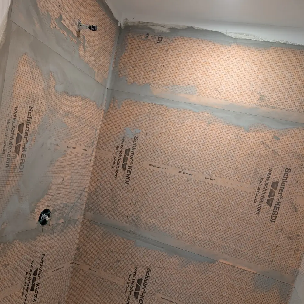 Barrier-free shower before by Eyro