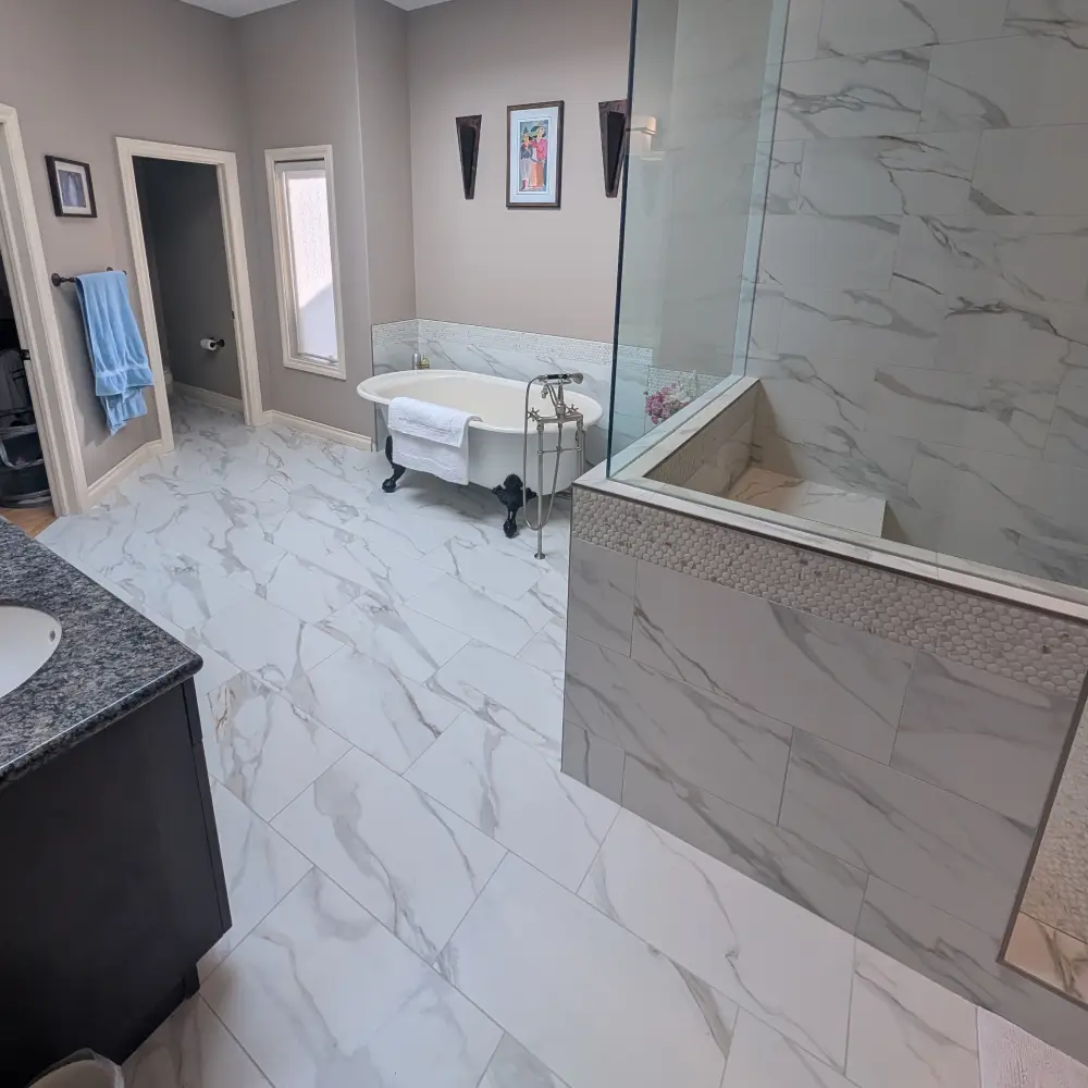 Bathroom renovation detail by Eyro