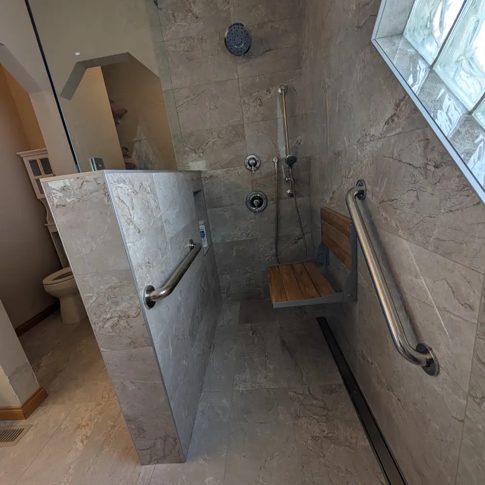 Bathroom and accessibility renovation detail by Eyro